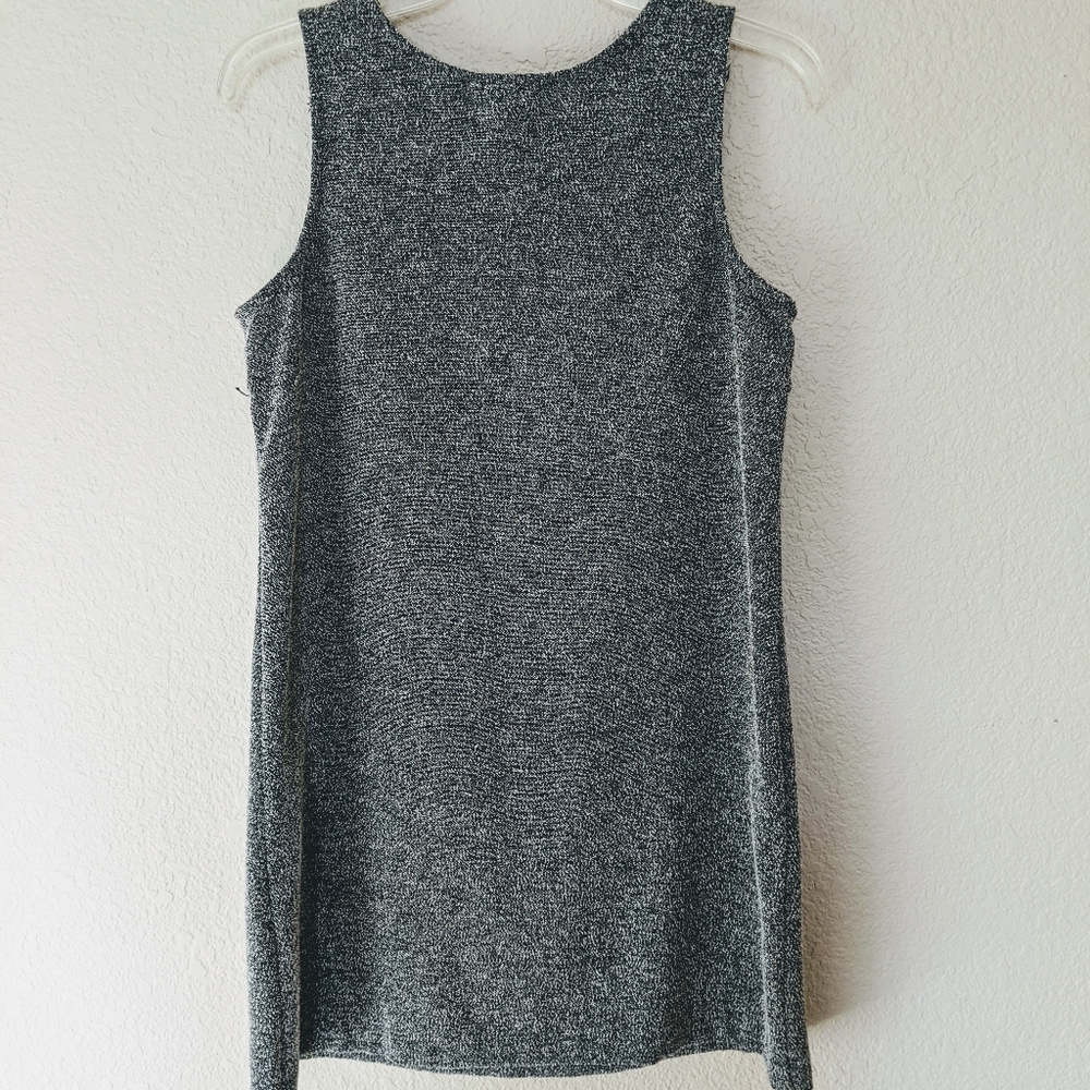 🔥SALE🔥 Amy Byer Black & White Tweed Empire  Dress M - Picture 4 of 7